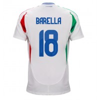 Camiseta Italia Nicolo Barella #18 Visitante Equipación Eurocopa 2024 manga corta